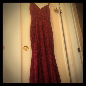 Burgundy prom dress